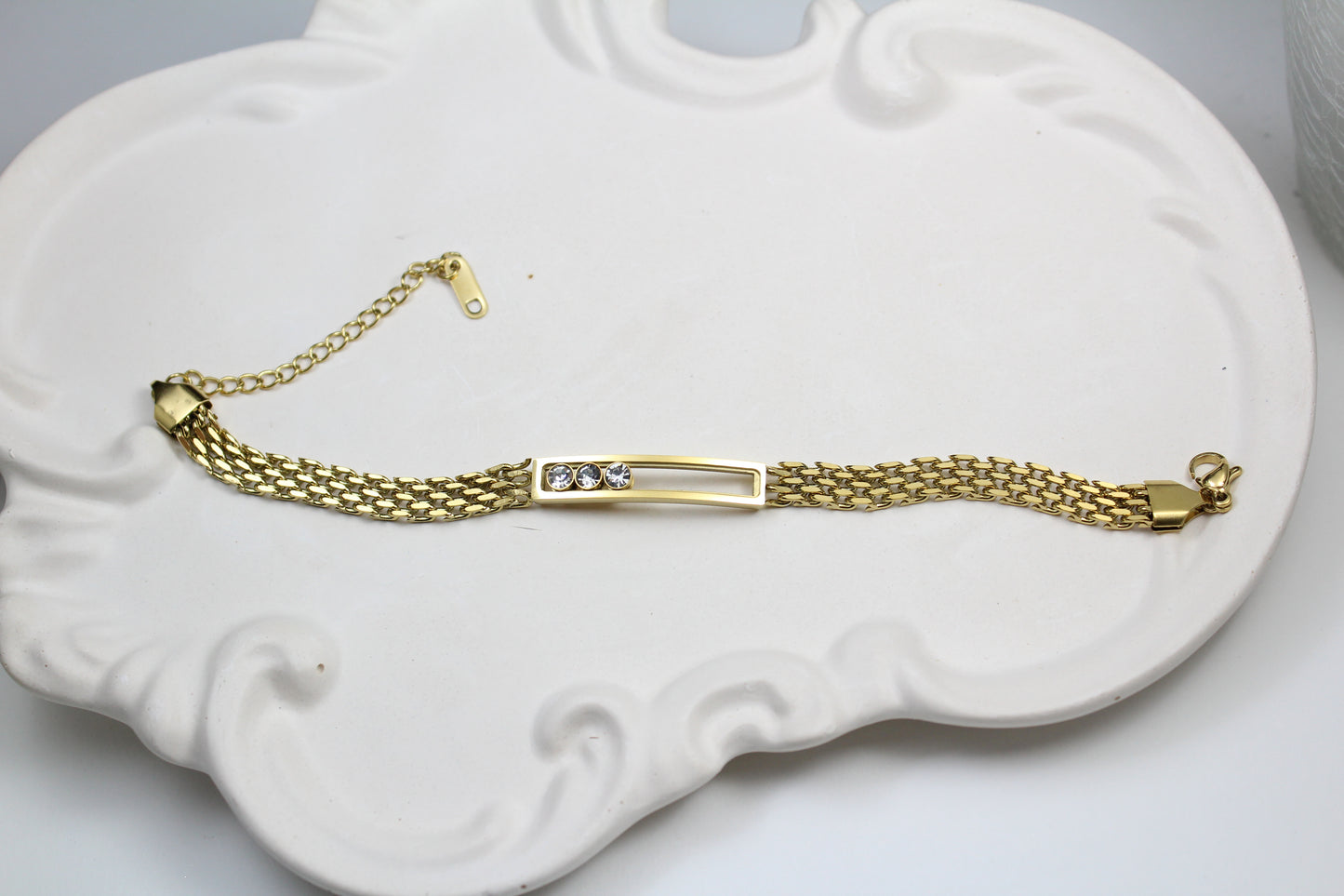 Pearl with Chain Bracelet