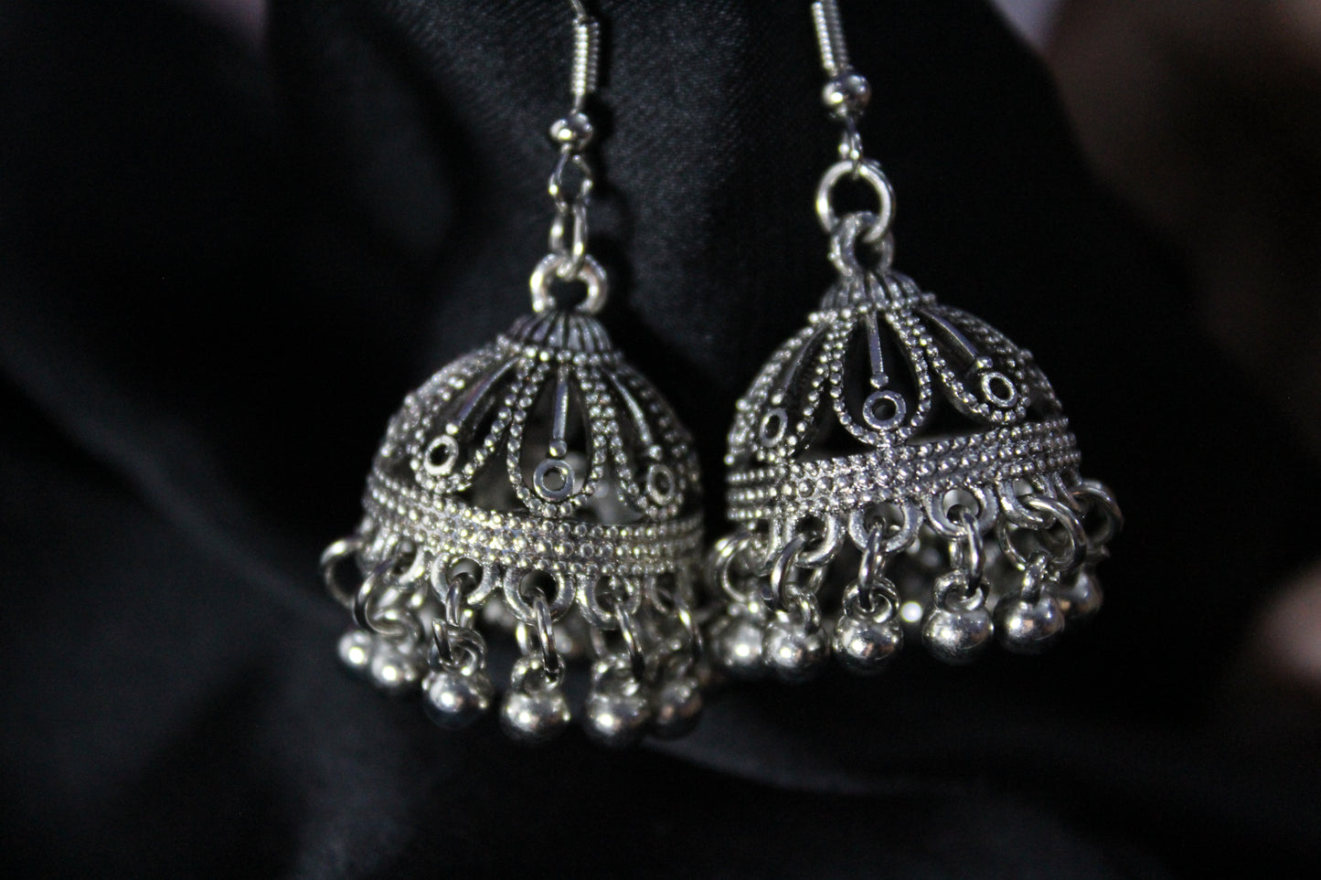 Silver Ethnic Jhumki