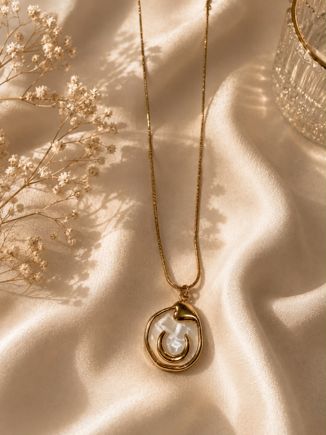Black & White Moon Pendent
