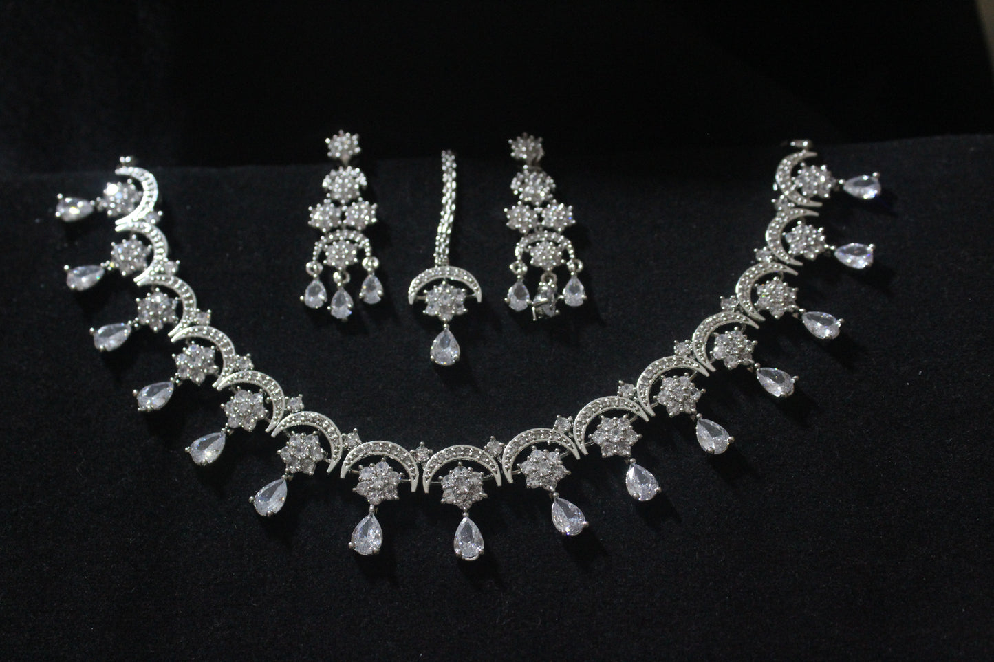Sparkling CZ Stone Wedding Set