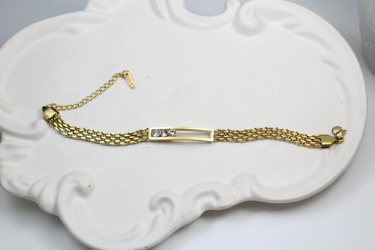Pearl with Chain Bracelet